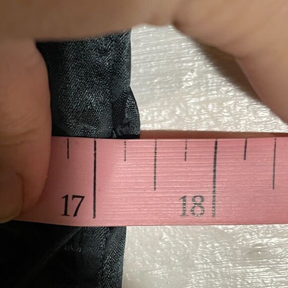 Vintage Dark Teal Satin Maxi Dress Floral Empire Waist Tie Back Sleeveless Sz 10 - Picture 9 of 11